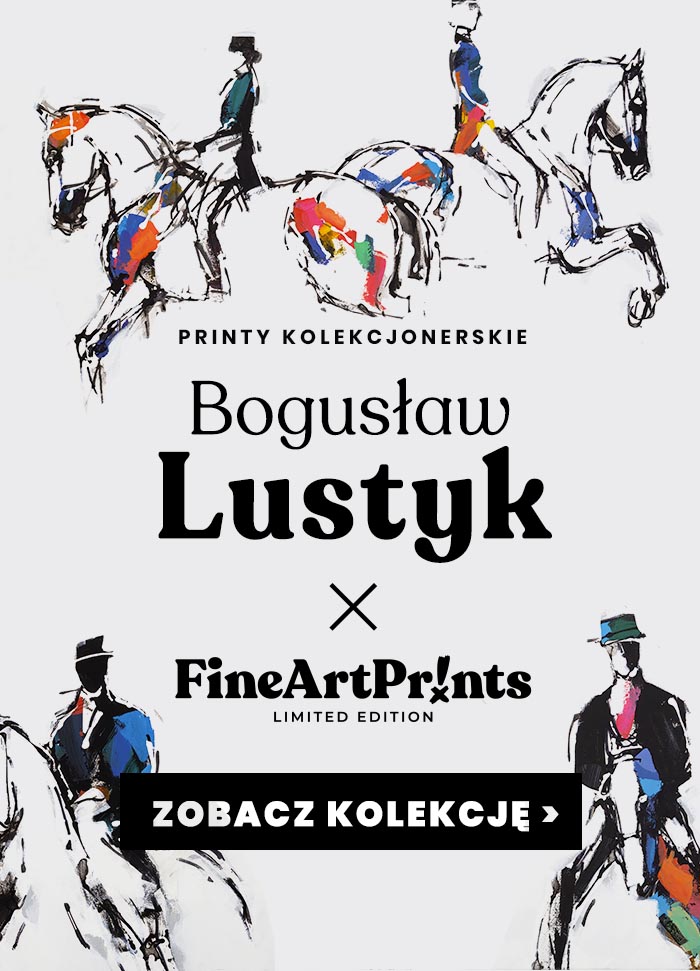 Kolekcja limitowanych printów 'Bogusław Lustyk x FineArtPrints' z koniami i inspiracjami muzycznymi.