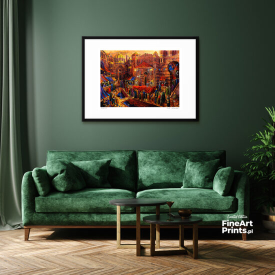 Roch Urbaniak, "Market of Stories". Get a collector's giclée print. In our offer you will find art prints and reproductions of contemporary art paintings. Available only in Fine Art Prints.
