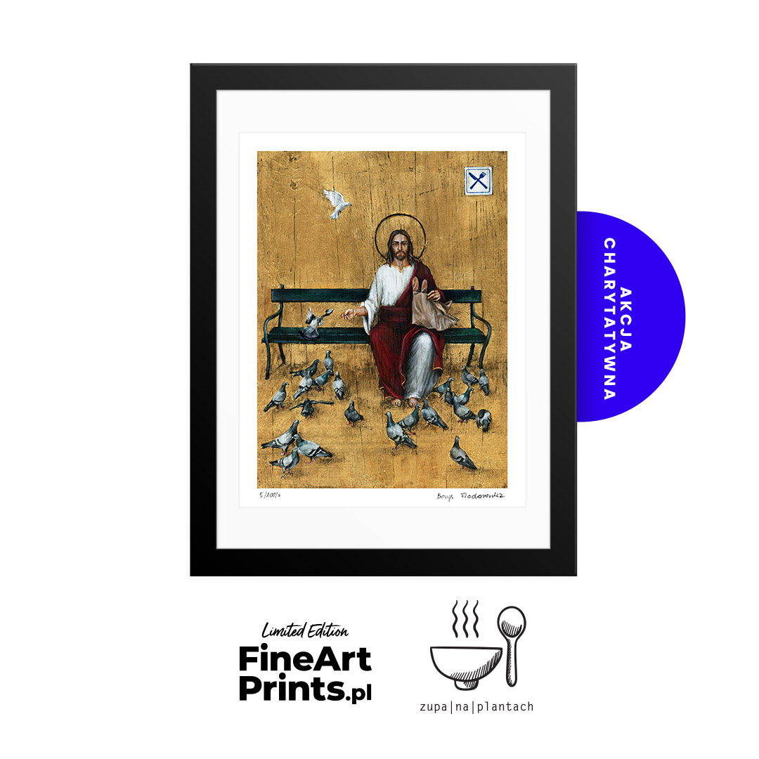 Borys Fiodorowicz, "Jesus at Planty". Get a collector's giclée print. In our offer you will find art prints and reproductions of contemporary art paintings. Available only in Fine Art Prints.