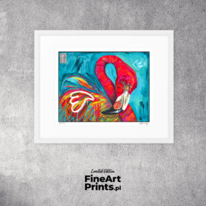 Wojciech Brewka, "Pink Flamingo". Kup print kolekcjonerski (inkografia, giclee, plakat). W naszej ofercie znajdziesz wydruki artystyczne oraz reprodukcje obrazów sztuki współczesnej. Dostępne tylko w Fine Art Prints.