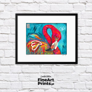 Wojciech Brewka, "Pink Flamingo". Kup print kolekcjonerski (inkografia, giclee, plakat). W naszej ofercie znajdziesz wydruki artystyczne oraz reprodukcje obrazów sztuki współczesnej. Dostępne tylko w Fine Art Prints.