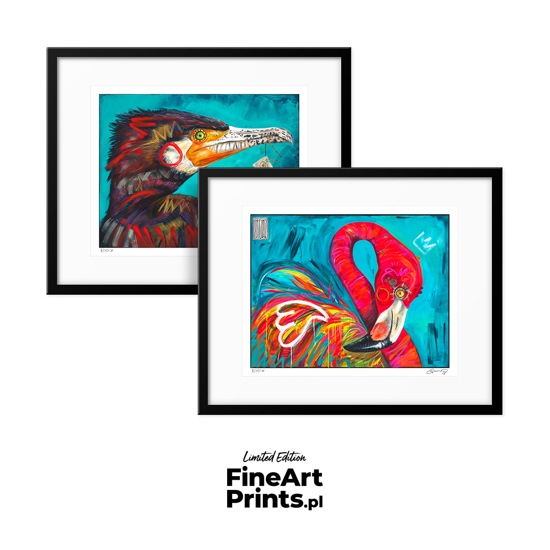 Wojciech Brewka, "Wish List" & "Pink Flamingo". W zestawie korzystniej! Kup 2 x print kolekcjonerski (inkografia, giclée). W naszej ofercie znajdziesz wydruki artystyczne oraz reprodukcje obrazów sztuki współczesnej. Dostępne tylko w Fine Art Prints.