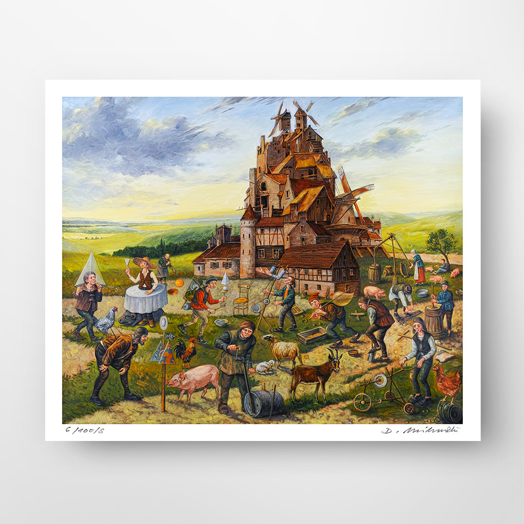 Dariusz Miliński, “Pławna's Babel”. Buy collector's giclée print. In our offer you will find art prints and reproductions of contemporary art paintings. Available only in Fine Art Prints.