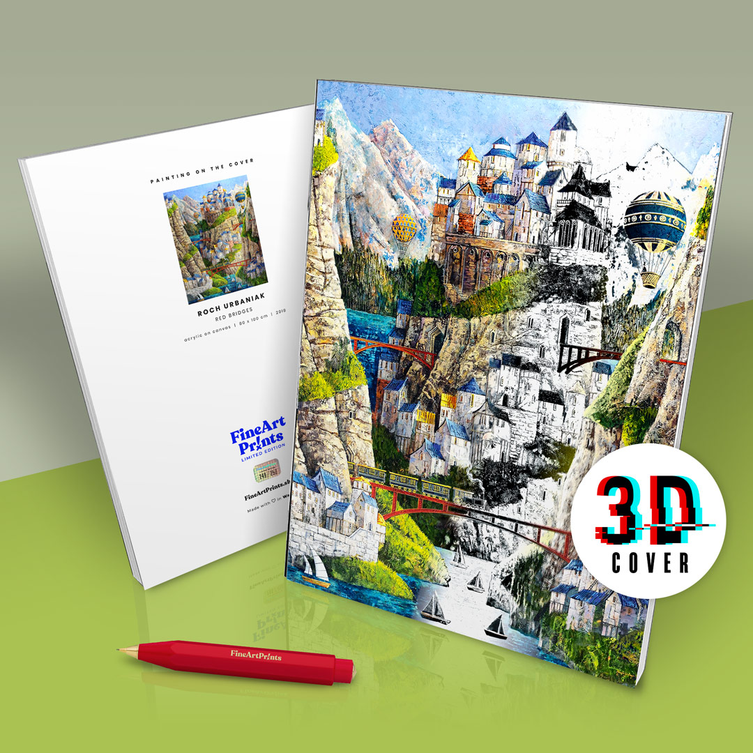 3D Art Notebook - R. Urbaniak - Red Bridges - front view