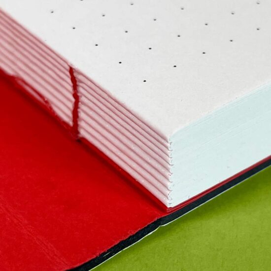3D Art Notebook - R. Urbaniak - Red Bridges - front view - sewn spine