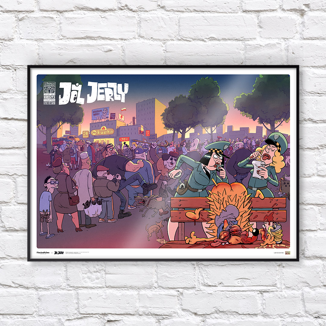 Kolekcjonerski plakat z komiksu Jeż Jerzy - "Straż Czuwa"