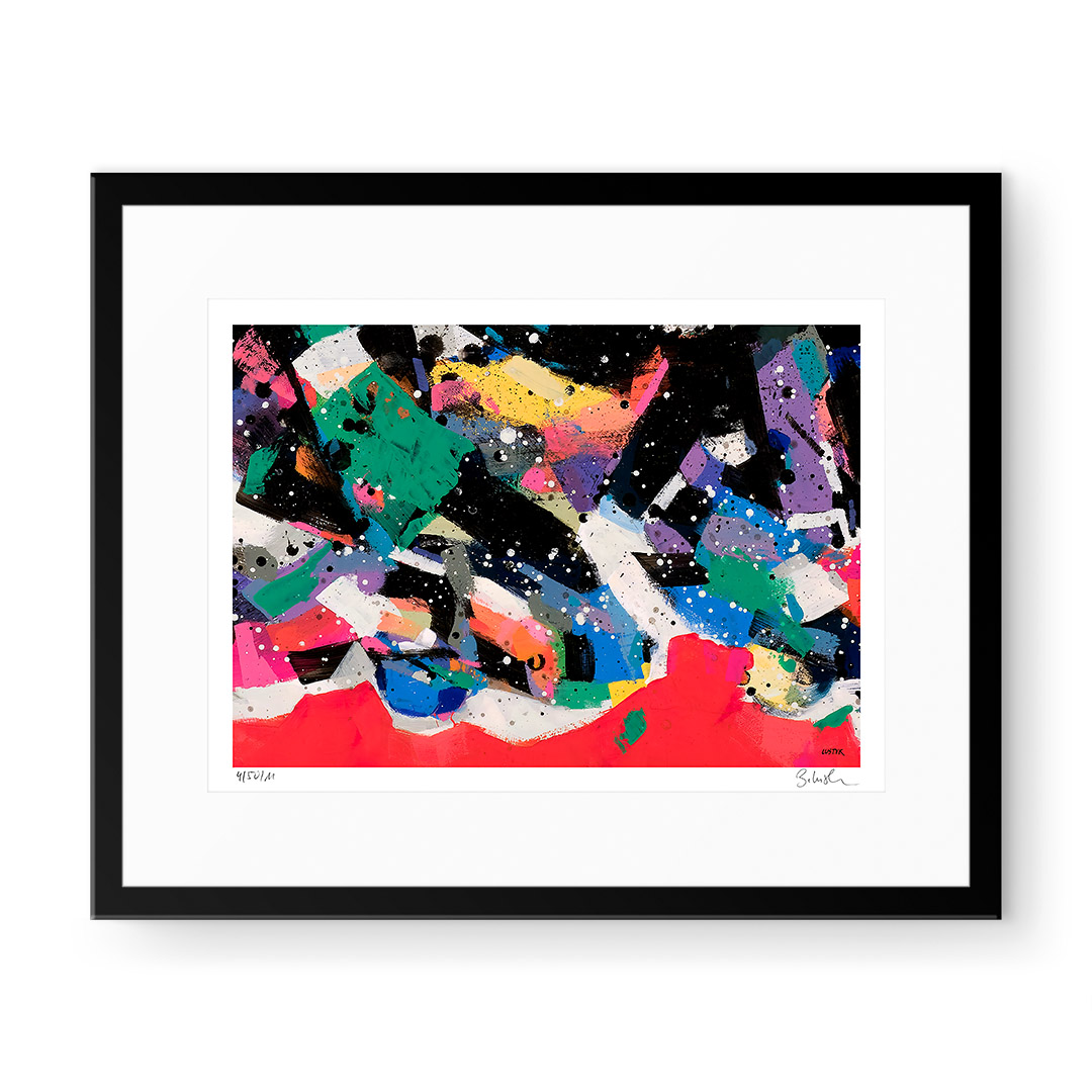 'Painting Music Stravinsky' by Bogusław Lustyk, an abstract interpretation of music in colors.