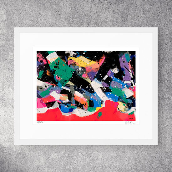 'Painting Music Stravinsky' by Bogusław Lustyk, an abstract interpretation of music in colors.
