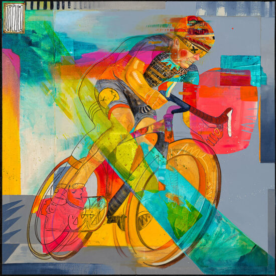 "The Bolter" by Wojciech Brewka - a cyclist in a frenzied sprint.