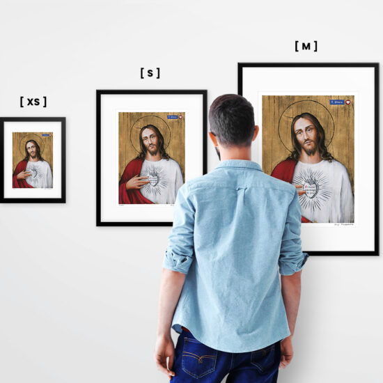 Borys Fiodorowicz’s painting Mercy. Share it! – a contemporary icon with a message of sharing goodness.