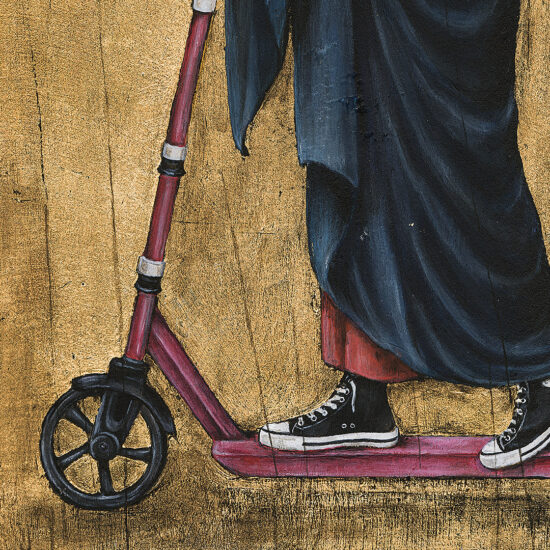 A modern take on the religious icon – Jesus on a scooter in Borys Fiodorowicz’s "Entry. Episode Two."