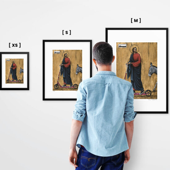 A modern take on the religious icon – Jesus on a scooter in Borys Fiodorowicz’s "Entry. Episode Two."