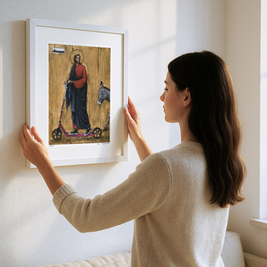 A modern take on the religious icon – Jesus on a scooter in Borys Fiodorowicz’s "Entry. Episode Two."