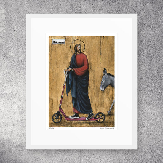A modern take on the religious icon – Jesus on a scooter in Borys Fiodorowicz’s "Entry. Episode Two."