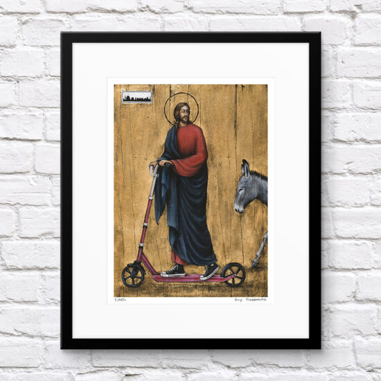 A modern take on the religious icon – Jesus on a scooter in Borys Fiodorowicz’s "Entry. Episode Two."
