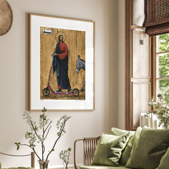A modern take on the religious icon – Jesus on a scooter in Borys Fiodorowicz’s "Entry. Episode Two."