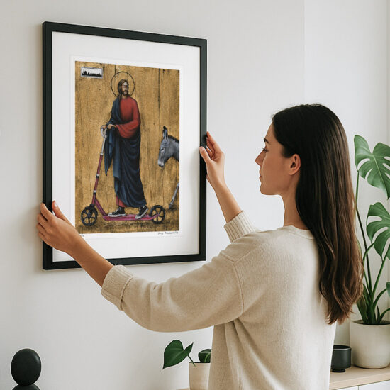 A modern take on the religious icon – Jesus on a scooter in Borys Fiodorowicz’s "Entry. Episode Two."